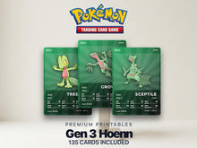 Pokémon Hoenn Placeholder Cards 252-386 | 135 Cards Gen 3 Binder Filler | Printable Pokédex PDF | A4 & Letter | Instant Download