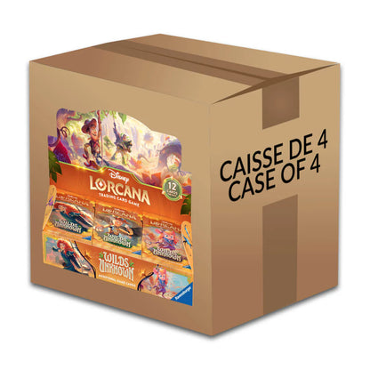 Disney Lorcana Wilds Unknown Booster Box Case 4 Boxes 96 Packs