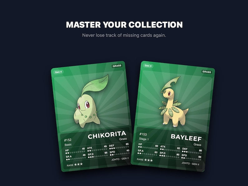 Pokémon Johto Placeholder Cards 152-251 | 100 Cards Gen 2 Binder Filler | Printable Pokédex PDF | A4 & Letter | Instant Download