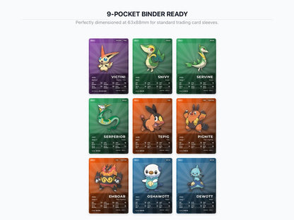 Pokémon Unova Placeholder Cards 494-649 | 156 Cards Gen 5 Binder Filler | Printable Pokédex PDF | A4 & Letter | Instant Download