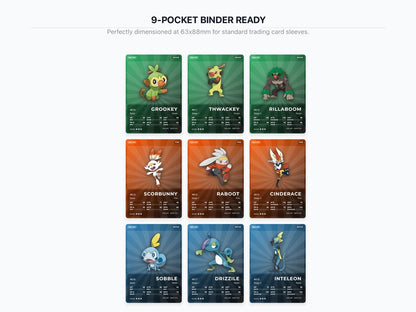 Pokémon Galar Placeholder Cards 810-905 | 96 Cards Gen 8 Binder Filler | Printable Pokédex PDF | A4 & Letter | Instant Download
