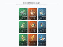 Pokémon Starter Placeholder Cards All Generations | 27 Starters Gen 1-9 Binder Filler | Printable PDF | A4 & Letter | Instant Download