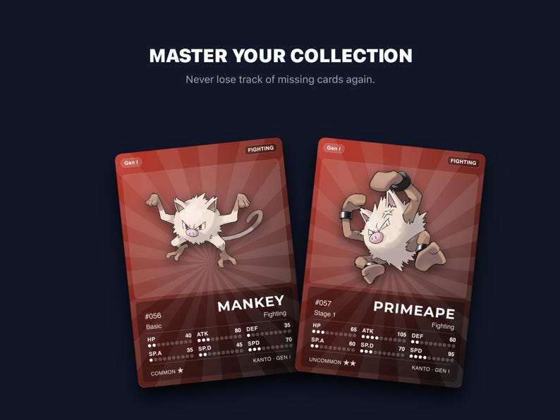 Fighting Type Pokémon Placeholder Cards | All Generations Binder Filler | Lucario Machamp Conkeldurr | Printable PDF | Instant Download