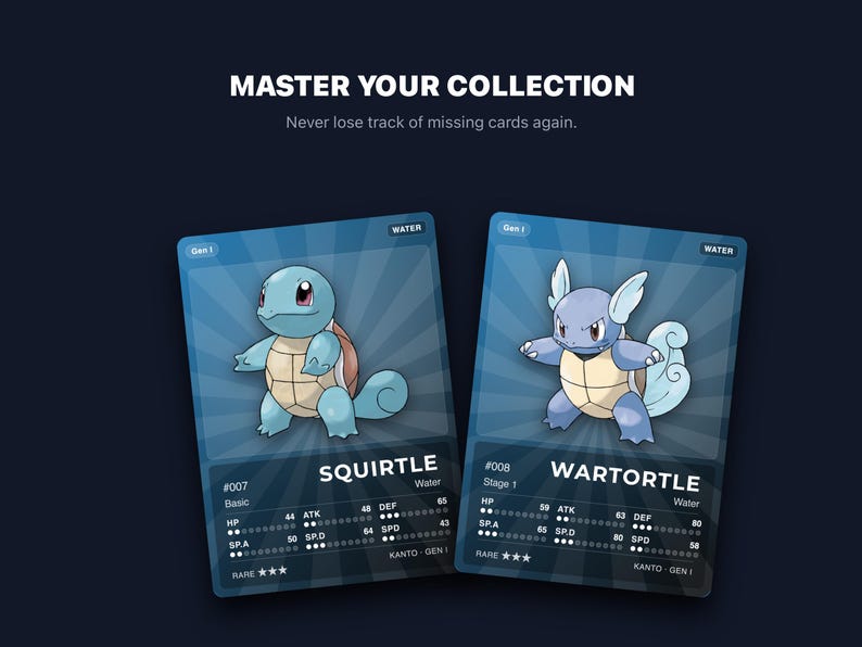 Water Type Pokémon Placeholder Cards | All Generations Binder Filler | Gyarados Vaporeon Blastoise | Printable PDF | Instant Download
