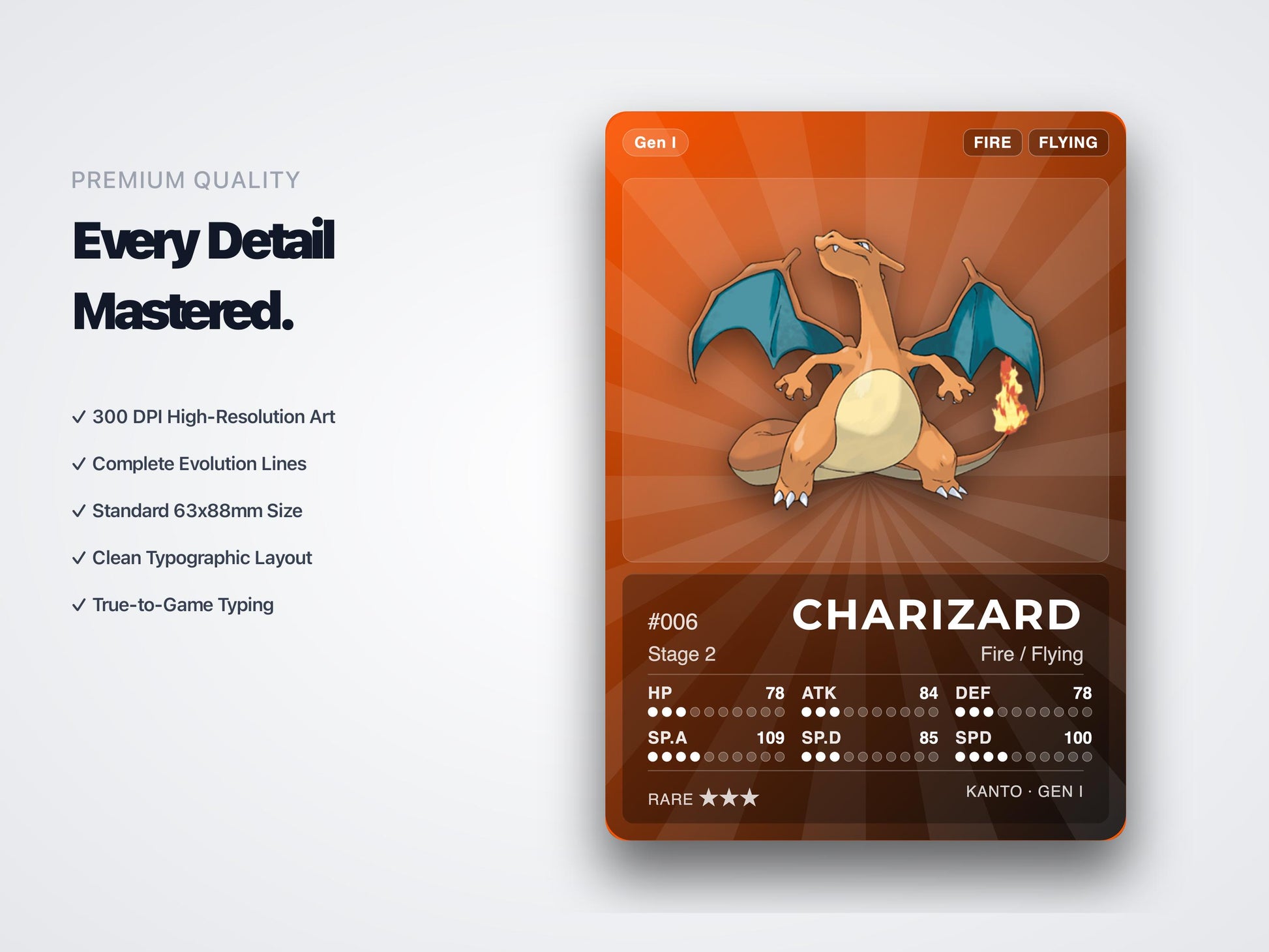 Flying Type Pokémon Placeholder Cards | All Generations Binder Filler | Charizard Pidgeot Skarmory | Printable PDF | Instant Download